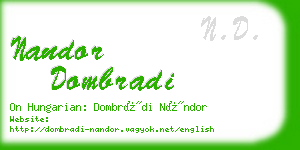 nandor dombradi business card